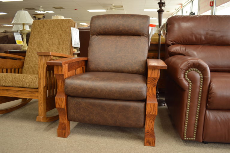 Amish Oak and Leather Chair