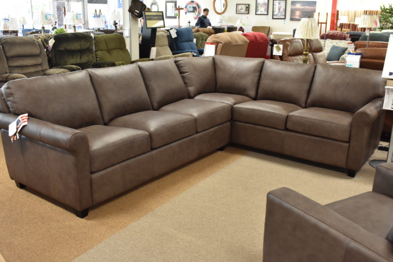 American-made leather sectional