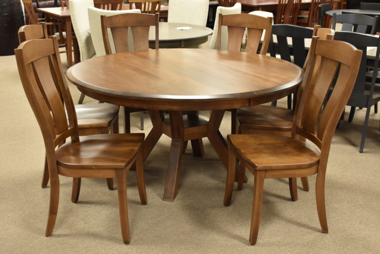 Fulton Round Dining O Reilly S Furniture, 60 Round Dining Table With Leaves