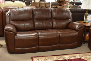 Barcalounger leather reclining sofa