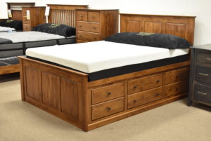 Custom storage bed with drawers underneath