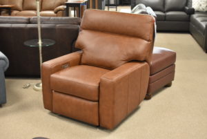 Custom American-made leather recliner