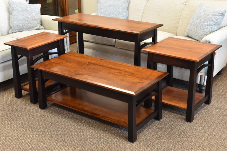 Brown Maple Occasional Table Group